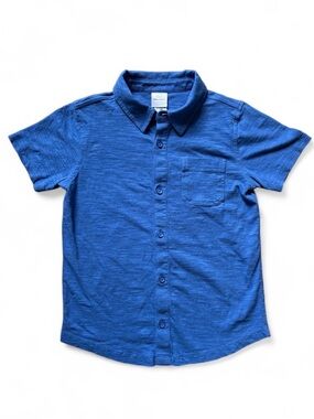 Hanna Andersson | Short-Sleeve Button-Down Shirt  | 6-7